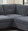 Corner Wedge Chair Ash Chenille Fabric 1pc Cushion Wedge