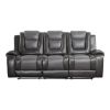 Modern Luxury Living Room Sofa Set 3pc Reclining Sofa Loveseat Glider