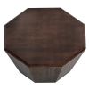 31.5 "Octagonal Black walnut Rubber wood Coffee Table