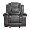 Modern Luxury Living Room Sofa Set 3pc Reclining Sofa Loveseat Glider