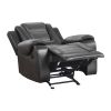 Modern Luxury Living Room Sofa Set 3pc Reclining Sofa Loveseat Glider