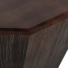 31.5 "Octagonal Black walnut Rubber wood Coffee Table