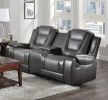 Modern Luxury Living Room Sofa Set 3pc Reclining Sofa Loveseat Glider