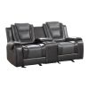 Modern Luxury Living Room Sofa Set 3pc Reclining Sofa Loveseat Glider