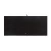 Two Door Glass Display Cabinet with 4 Shelves, Black