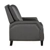 Reclining Chair Transitional Style Grey Color Self-Reclining Motion Chair