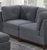 Corner Wedge Chair Ash Chenille Fabric 1pc Cushion Wedge