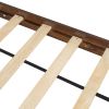 Mid-Century Modern Full Platform Bed Wood Slat Support, Walnut