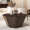 31.5 "Octagonal Black walnut Rubber wood Coffee Table