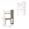 Versalles Writintg Desk, 2 Superior Shelves, Five Cubbies -Light Gray