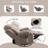 Vanbow, heated massage reclining chair, w/USB, 2 cup holders inside pockets, Package A&B (Beige)
