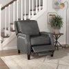 Reclining Chair Transitional Style Grey Color Self-Reclining Motion Chair