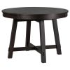 Farmhouse Round Extendable Dining Table with 16" (Espresso)