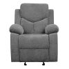Grey Pillow Top Arms Glider Recliner