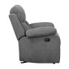 Grey Pillow Top Arms Glider Recliner