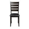 Black and Espresso Ladder Back Side Chairs (Set of 2)