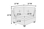 Corner Wedge Chair Ash Chenille Fabric 1pc Cushion Wedge