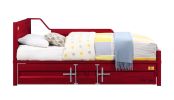 ACME Cargo Daybed & Trundle (Twin Size), Red (1Set/1Ctn) 39895