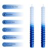 XINAOBAOLUO 8.46 inch Unscented Taper Candles Sticks Luxury Christmas Candles Pack of 6