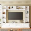 ON-TREND Large Wall Unit Entertainment Center w/Bookshelves TVs Up to 78'', w/Cabinets