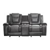 Modern Luxury Living Room Sofa Set 3pc Reclining Sofa Loveseat Glider
