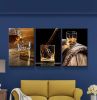 3 Panels Framed Canvas Whiskey Wall Art Decor,3 Pieces Modern Canvas Painting Decoration Painting