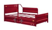 ACME Cargo Daybed & Trundle (Twin Size), Red (1Set/1Ctn) 39895
