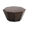 31.5 "Octagonal Black walnut Rubber wood Coffee Table