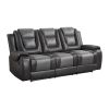 Modern Luxury Living Room Sofa Set 3pc Reclining Sofa Loveseat Glider