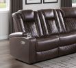 Luxury Living Room 3-Piece Power Reclining Sectional