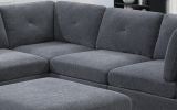 Corner Wedge Chair Ash Chenille Fabric 1pc Cushion Wedge