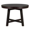 Farmhouse Round Extendable Dining Table with 16" (Espresso)