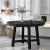 Farmhouse Round Extendable Dining Table with 16" (Espresso)