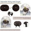 Farmhouse Round Extendable Dining Table with 16" (Espresso)