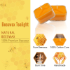 Natural Beeswax Tea Candles, FCMSHAMD 24 Pack Handmade Beeswax Candles