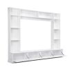 ON-TREND Large Wall Unit Entertainment Center w/Bookshelves TVs Up to 78'', w/Cabinets