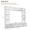 ON-TREND Large Wall Unit Entertainment Center w/Bookshelves TVs Up to 78'', w/Cabinets