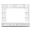 ON-TREND Large Wall Unit Entertainment Center w/Bookshelves TVs Up to 78'', w/Cabinets