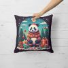 Panda Christmas Throw Pillow Machine Washable, Indoor Outdoor Decorative Pillow 18Hx18W