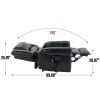 Power Lift Recliner Chair Heat Massage Dual Motor Infinite Position, Genuine Leather, USB Ports, Black