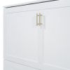 Full Size Murphy Wall Bed w/drawer, Sockets & USB Ports, Pulley Structure Design, White