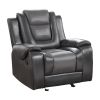 Modern Luxury Living Room Sofa Set 3pc Reclining Sofa Loveseat Glider