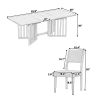 TOPMAX Farmhouse 9-Piece 83.9" Extendable Table,2 12" Removable Leaves, 8 Chairs, Espresso