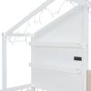Twin Size House Bed w/Sofa, Charging Station, Shelves, 2 Drawers, White