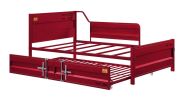 ACME Cargo Daybed & Trundle (Twin Size), Red (1Set/1Ctn) 39895