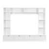 ON-TREND Large Wall Unit Entertainment Center w/Bookshelves TVs Up to 78'', w/Cabinets