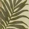 3' X 5' Ivory Hand Tufted Bordered Tropical Leaves Area Rug