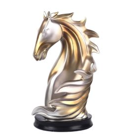 Horse Shape Shelf Wine Holder Animal Statue Creative Wine Rack Holder (Color: Silver Gold)