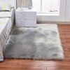 Fluffy Imitation Wool Area Rug, Suede Fleece Bottom Long Imitation Wool Rug, Acrylic 80% Polyester 20%