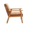 Leisure Chair with Solid Wood Armrest and Feet, Mid-Century Modern Accent chair, for Living Room Bedroom Studio chair